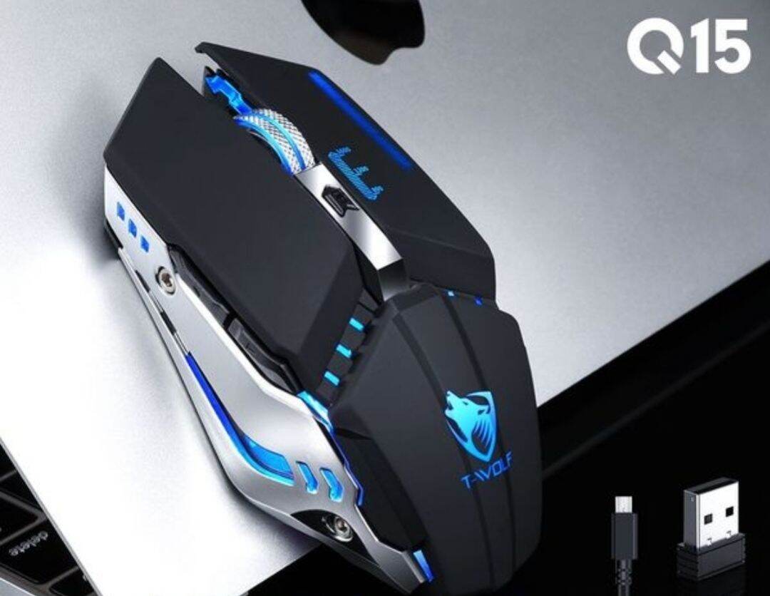 Chuột máy tính không dây t-wolf q15 gaming mouse, hàng chính hãng, bảo hành 6 tháng