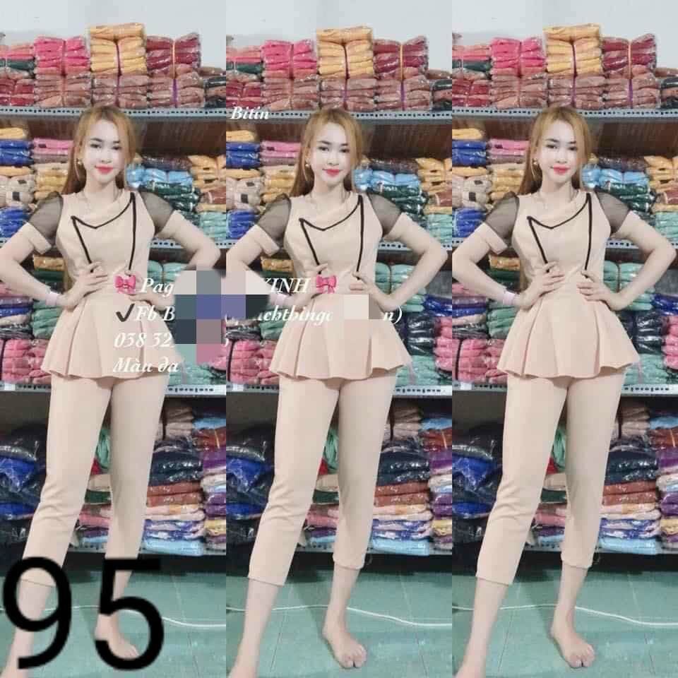 đồ bộ cát hàn mã 95 form từ 48-60kg mặc vừa tùy chiều cao quần dài