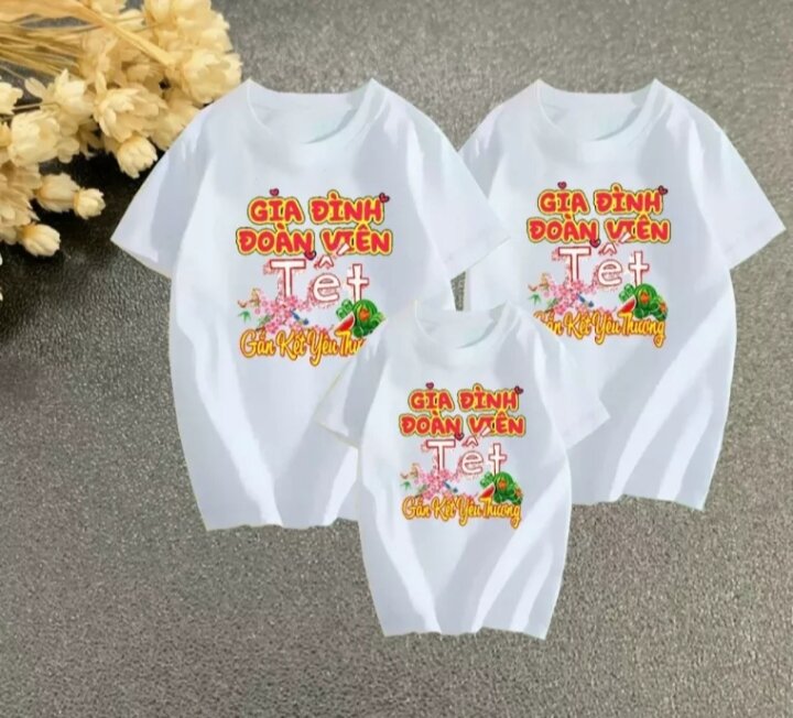 Áo thun gia đình tết 2023 quý mão- meo meo 01