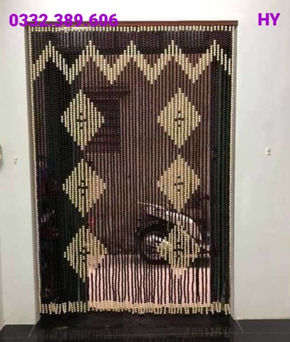 Rèm treo phòng thờ, mành hạt gỗ Bồ đề: Mẫu Trám!
