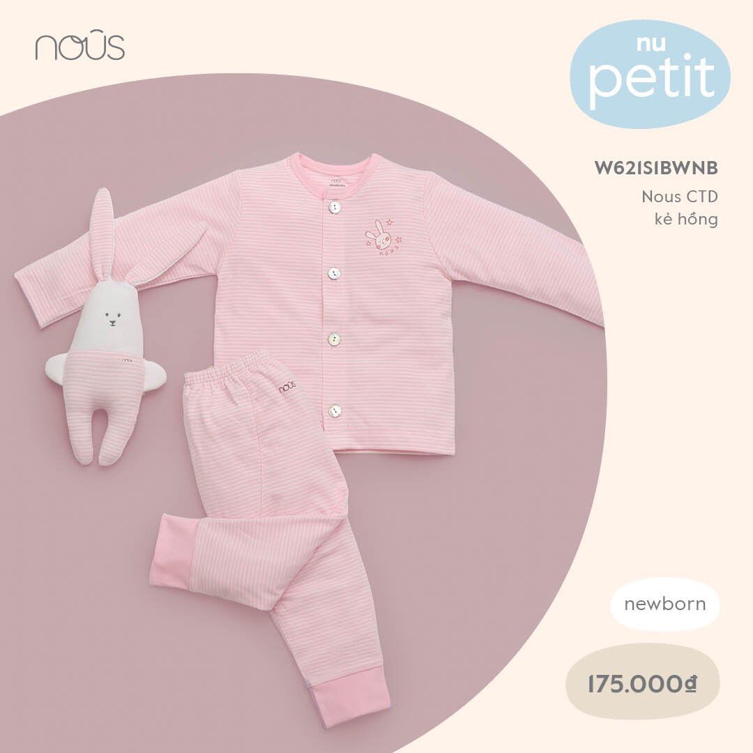 Bộ cài thẳng newborn Nous mẫu mới 2021