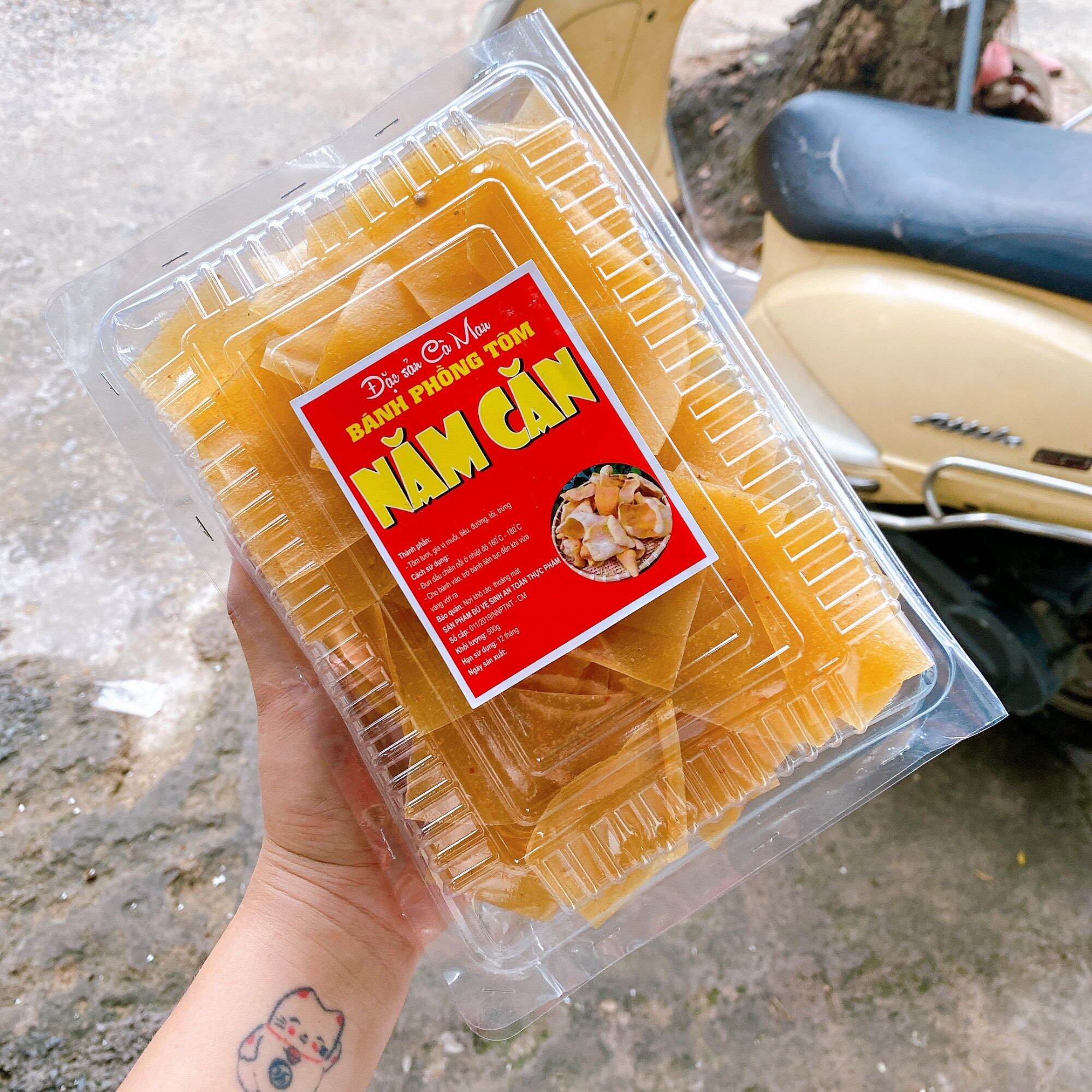 Bánh phồng tôm 5 Căn Cà Mau 500g (Loại đặc biệt 30% tôm)