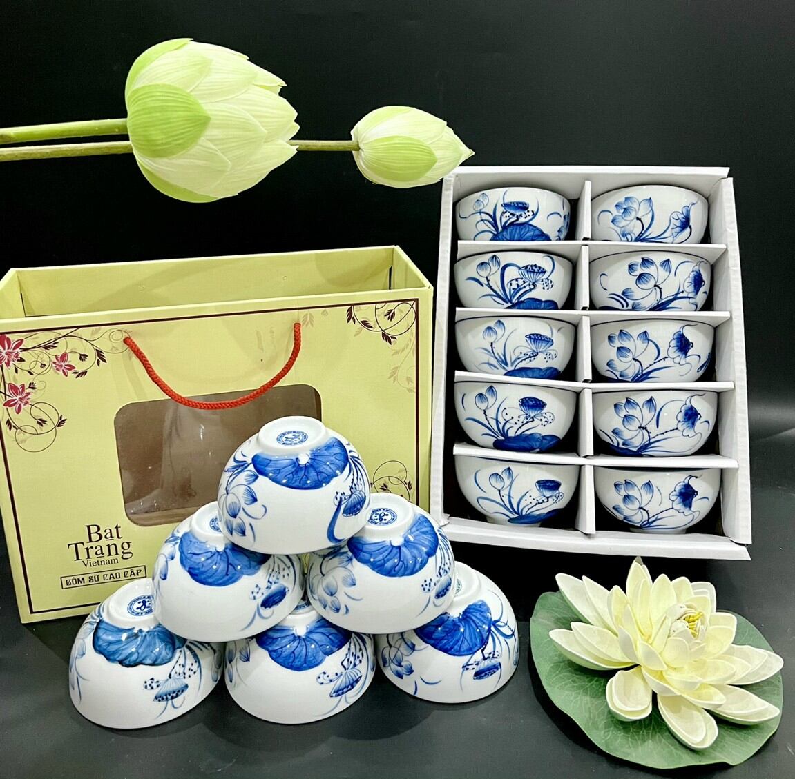 Bộ 10 bát ăn cơm bát tràng