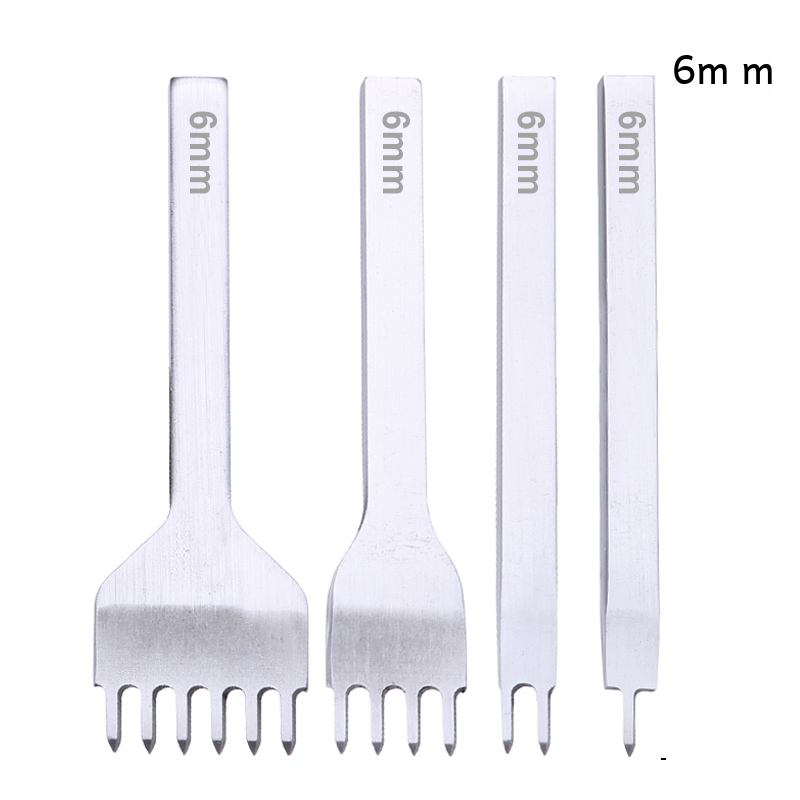 Kraball 4 cái/bộ khoảng cách đục lỗ bộ dụng cụ đục lỗ thủ công dây da ví bấm lỗ với chất liệu thép để đục lỗ chính xác