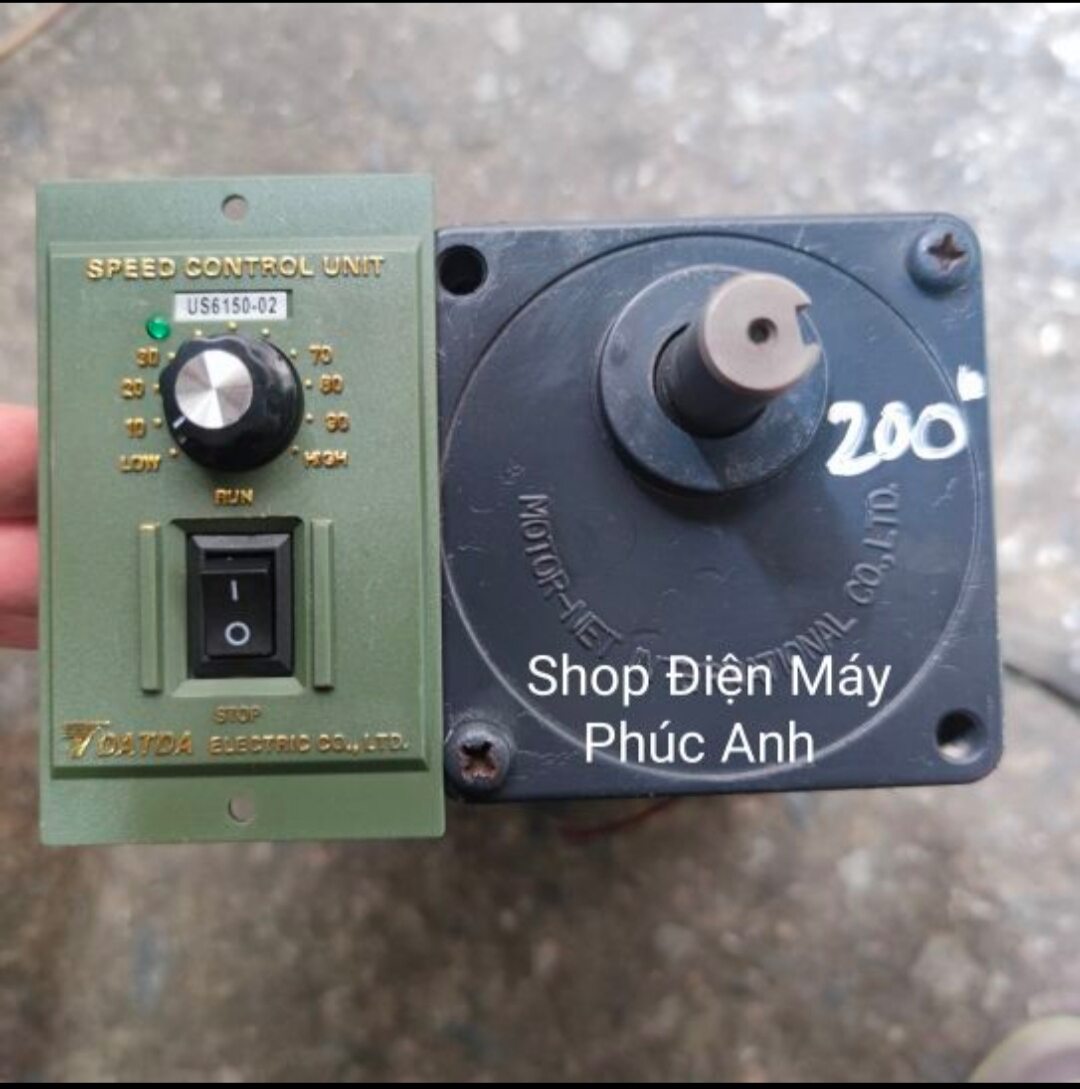 Motor giảm tốc 200w kèm bộ điều khiển tốc độ