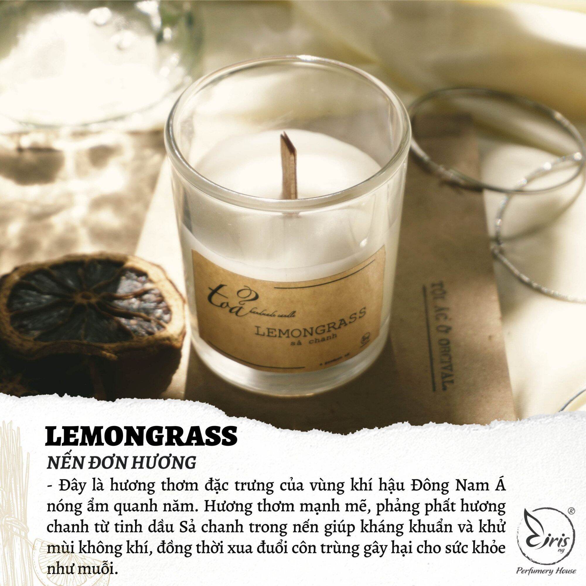 Nến thơm lemongrass iris