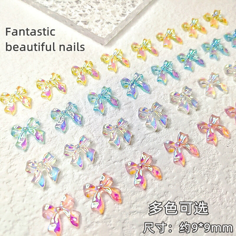 Charm Nail mẫu nơ ánh nhũ