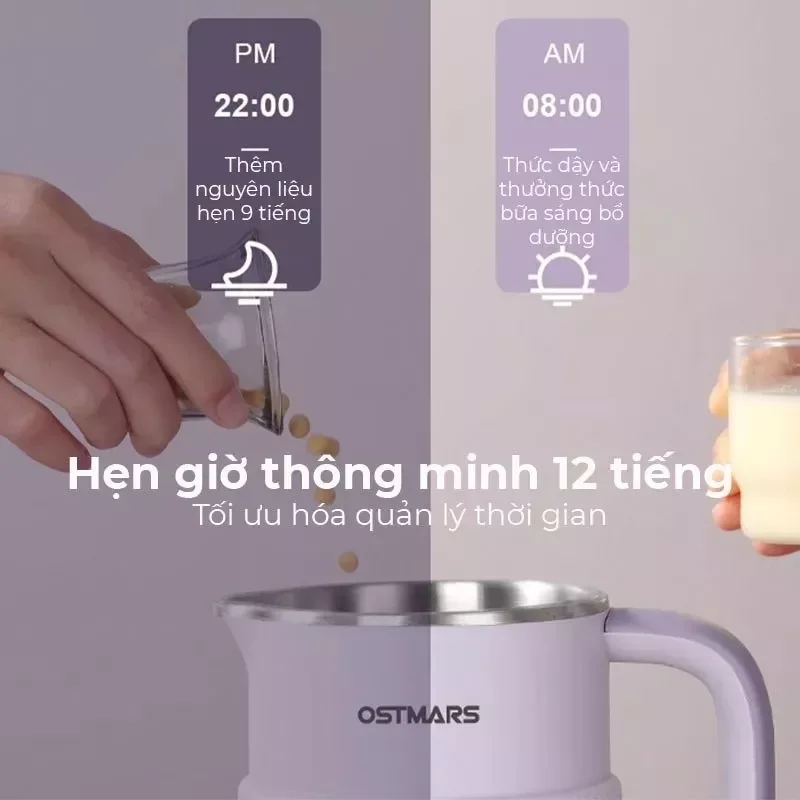 Máy làm sữa hạt OSTMARS chính hãng,máy nấu sữa hạt OSTMARS