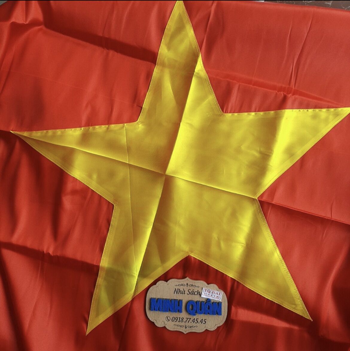 Lá Cờ Đảng, Cờ Búa liềm vải Phi bóng, size 1x1,4met
