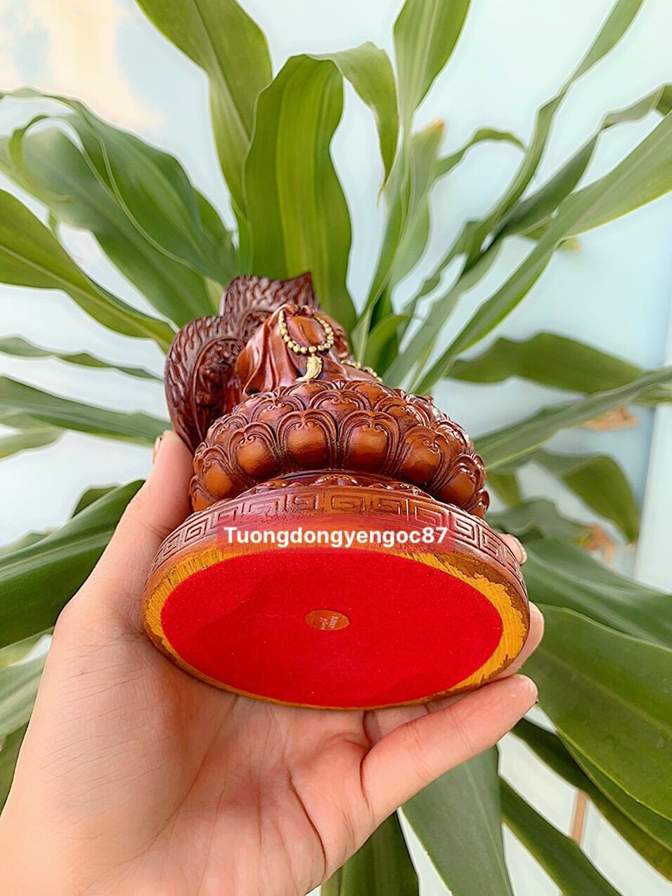 Tượng phật Di lạc nâu cao 17 cm