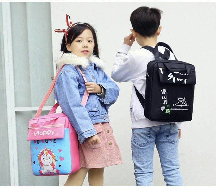 Túi xách balo cho bé trai và bé gái đi học kèm ngăn bút tiện lợi