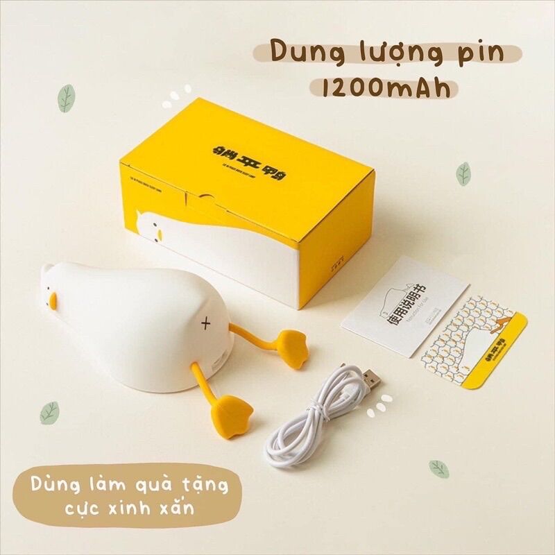 Đèn ngủ vịt con lười đáng yêu silicon