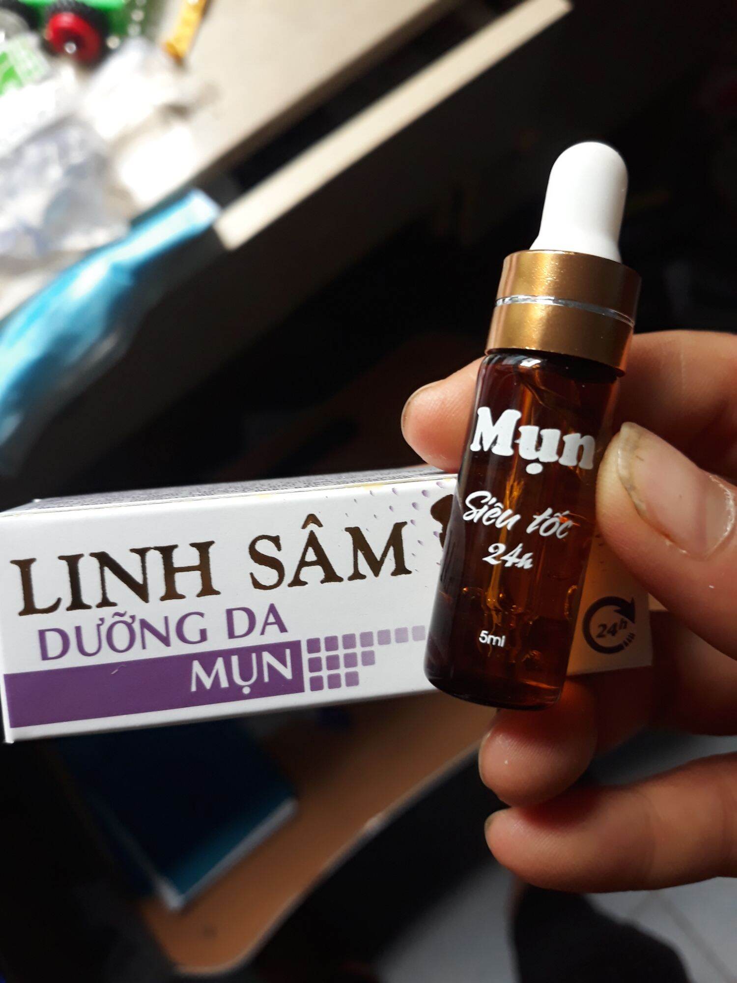 sirum  mụn linh  sâm  siêu tốc chai 5ml