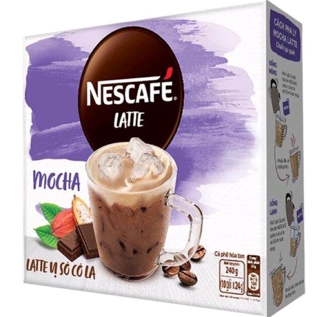 Nescafe latte sữa hạt các vị 10 gói x 24gr