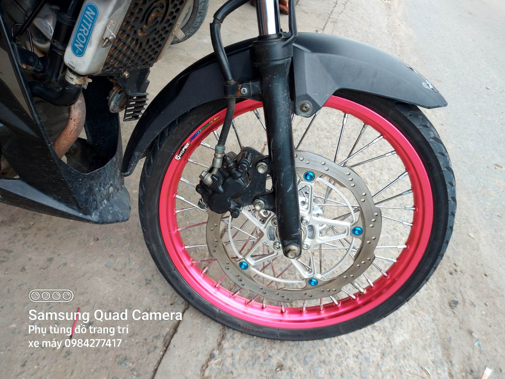 Cặp bánh căm satria căm niềng đùm rút căm sẵn + lồng cnc