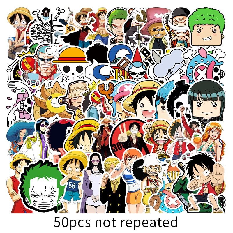 Set 50 sticker Luffy - One Piece chống nước