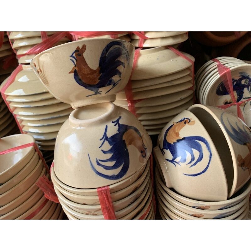 Set 10 cái Chén cơm bằng đá hình con gà