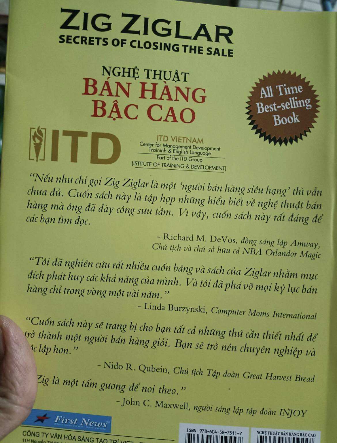 Nghệ thuật bán hàng bậc cao- tác giả Zig Ziglar