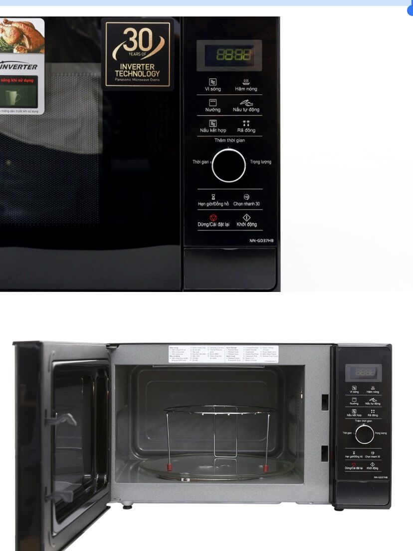 Đĩa lò vi sóng Panasonic NN-GD37HB - 23 lít