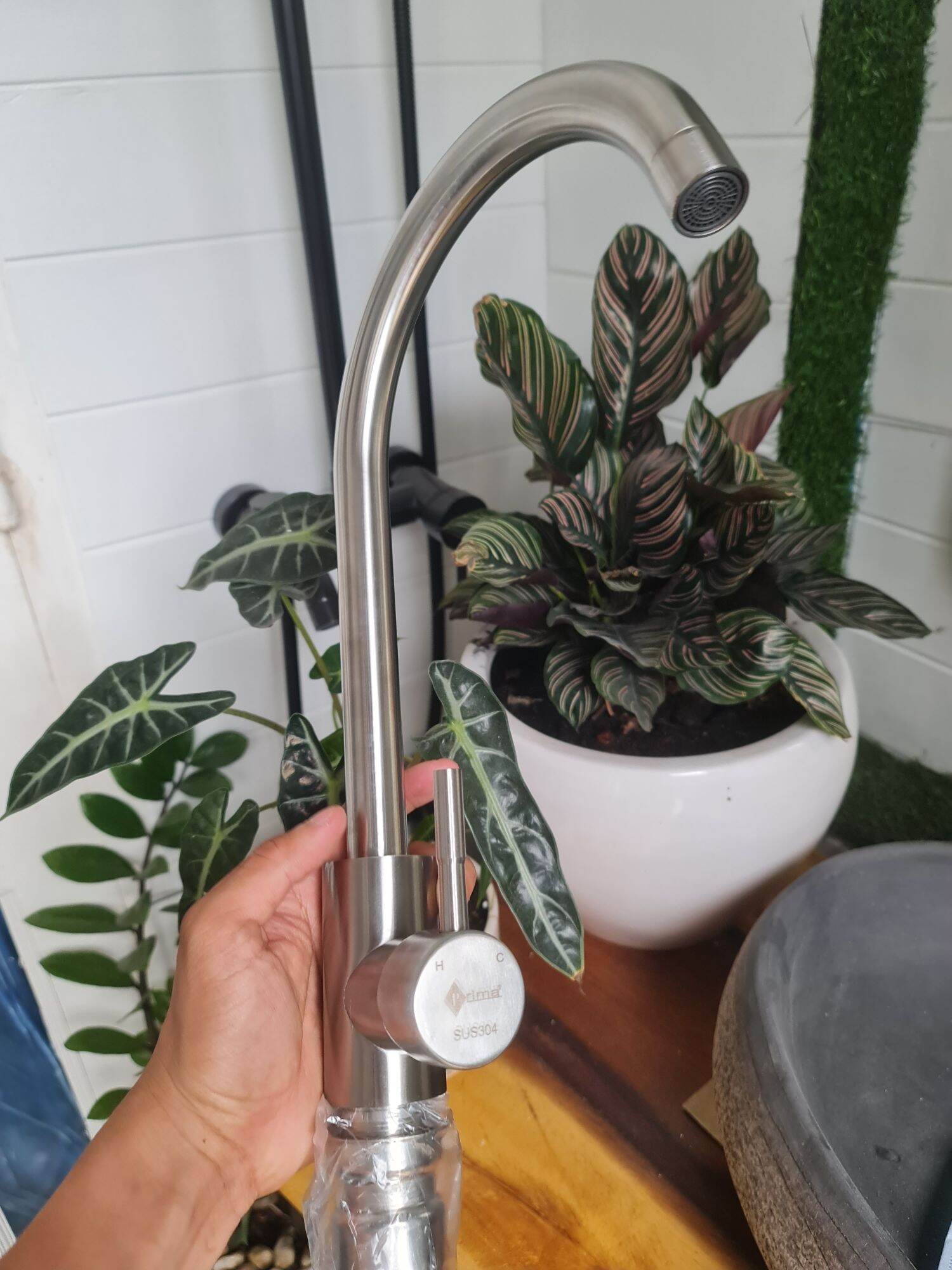 vòi rửa chén nóng lạnh inox 304