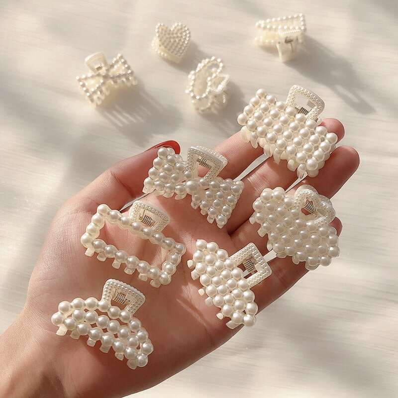 Set 16 kẹp tóc đính ngọc trai