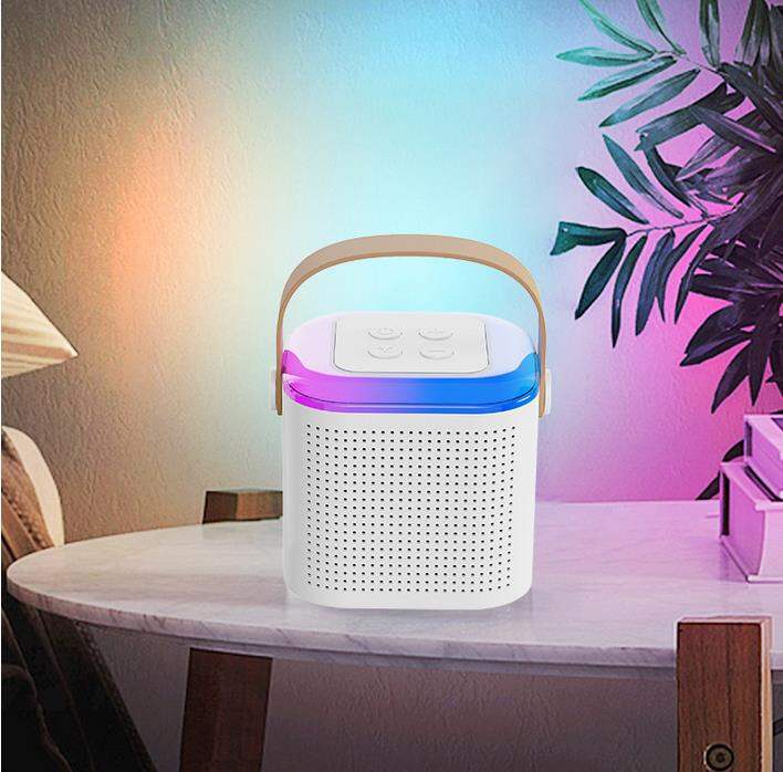 Mini karaoke Bluetooth speaker with wireless mic, wireless mic, wireless icro, support sound effects, loud speaker power, ultra bass, 5W power, bluetooth karaoke speaker, Bluetooth Mini speaker, mini karaoke speaker