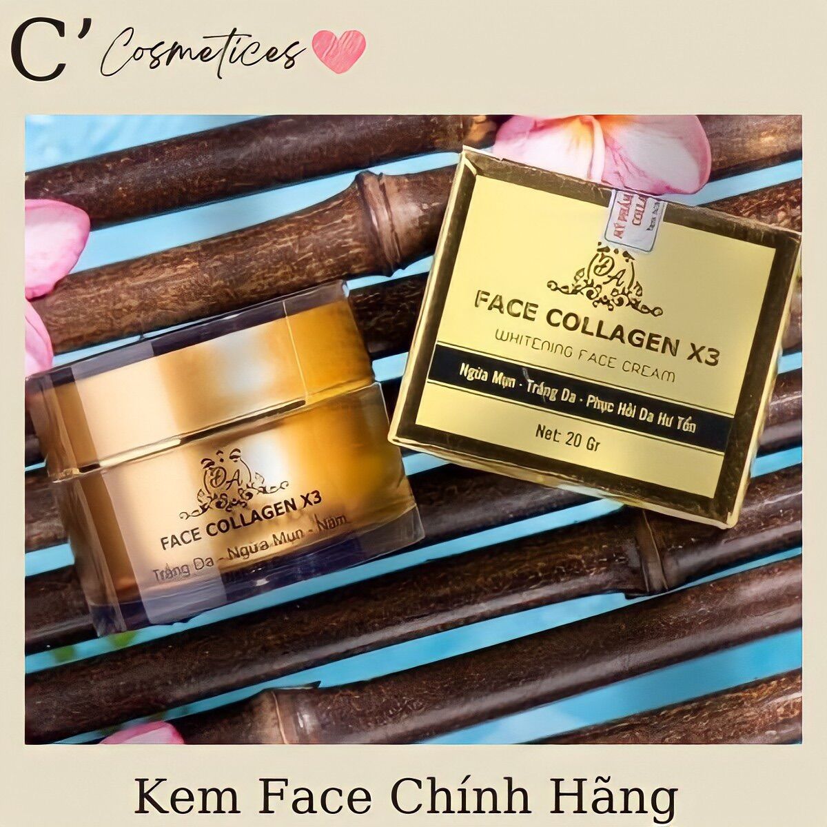 Kem face collagen x3 kem dưỡng trắng da đông anh