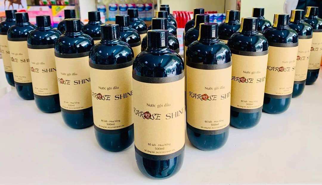 Nước gội bồ kết hoa hồng cô đặc, dầu gội thảo dược kích thích mọc tóc  Karose shine 500ml