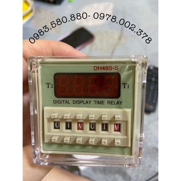 Rơ le thời gian dh48s-s dh48s-1z dh48s-2z tặng kèm đế
