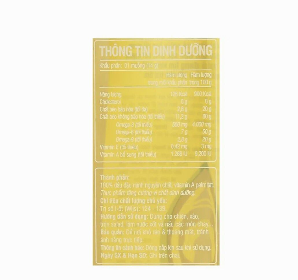 1 chai dầu đậu nành simly 1l
