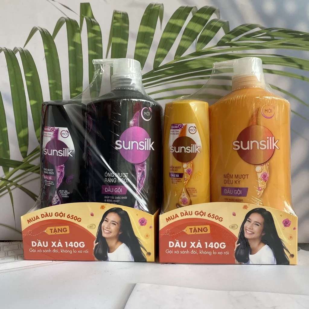 Dầu gội đầu sunsilk mượt tóc (tặng xả 140g)