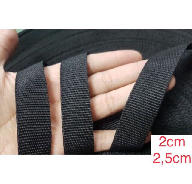 Dây dù 2,5CM may balo , dây đai , làm đồ handmade ( 5M , 10M , 15M , 20M )