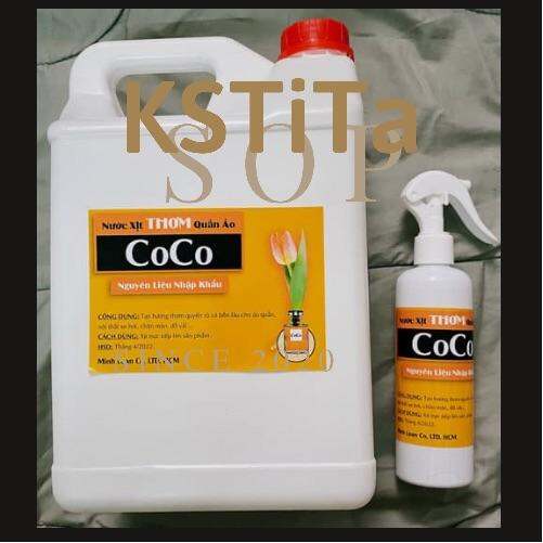 Nước xịt thơm quần áo Coco | bình 5 lit| siêu thơm chống mốc