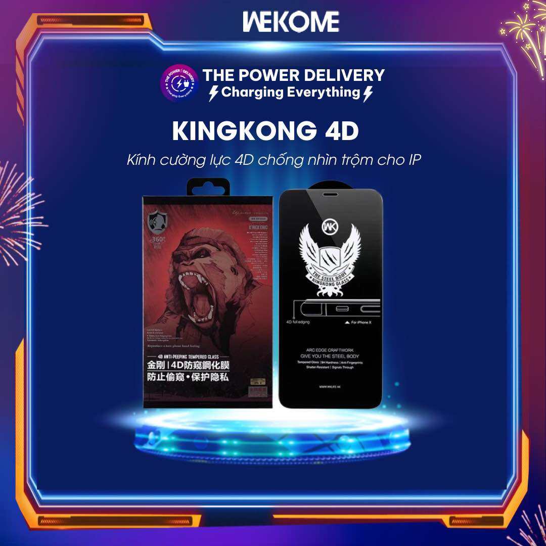 Kính Cường Lực KINGKONG 4D Chống Nhìn Trộm Cho IP 13 Pro Max 12 Pro Max 11 Pro Max Xs Max X