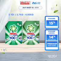 Combo 2 Nước Giặt Gel ARIEL 10X Sức Mạnh Giặt Sạch Chuyên Gia Cửa Trước-Cửa Trên Hương Downy Nắng Sớm Túi 3.7KG/ 4.05KG