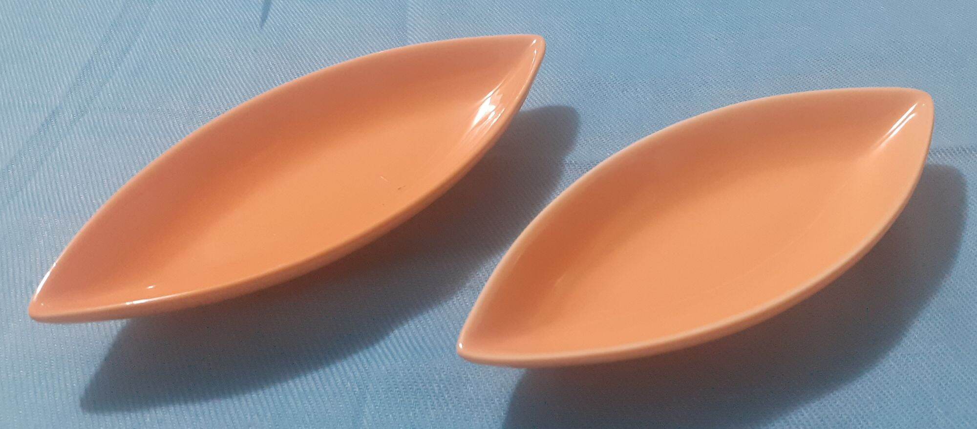 Đĩa gốm sứ hình thoi, nhiều màu, 16,5cm x 7cm