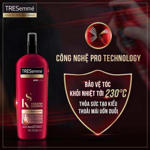 Xịt bảo vệ tóc khỏi nhiệt Tresemme Keratin Smooth