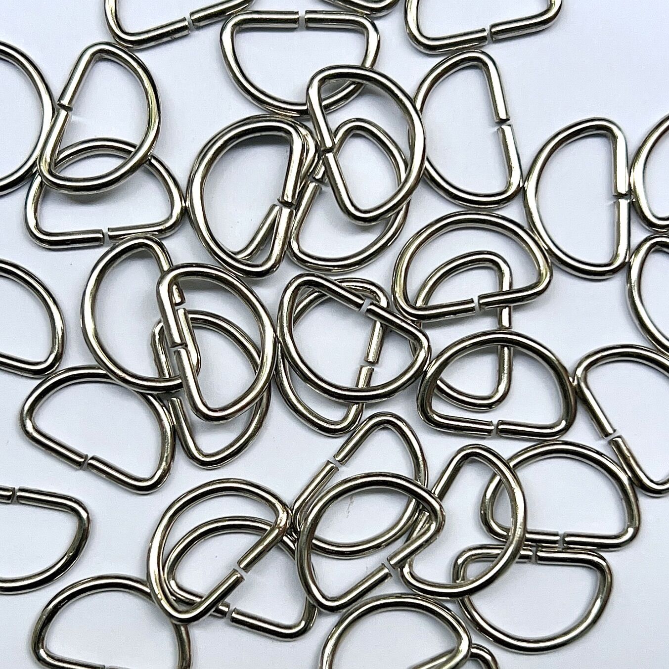 Khoen chữ D 1cm- 1.5cm-2cm-2.5cm màu inox phụ kiện làm túi xách và đồ handmade