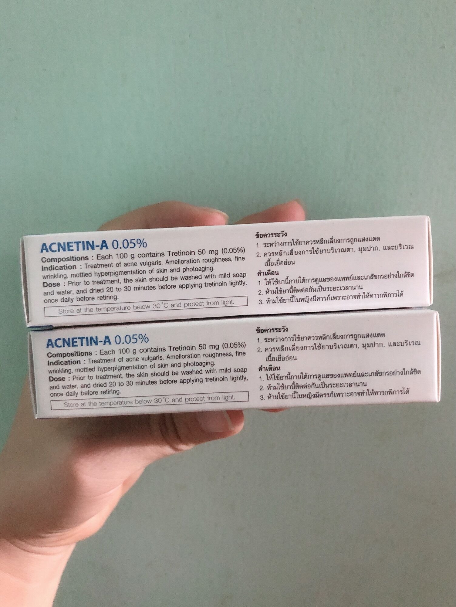 Kem mụn Tretinol 0.05% ACNETIN-A cream 10g