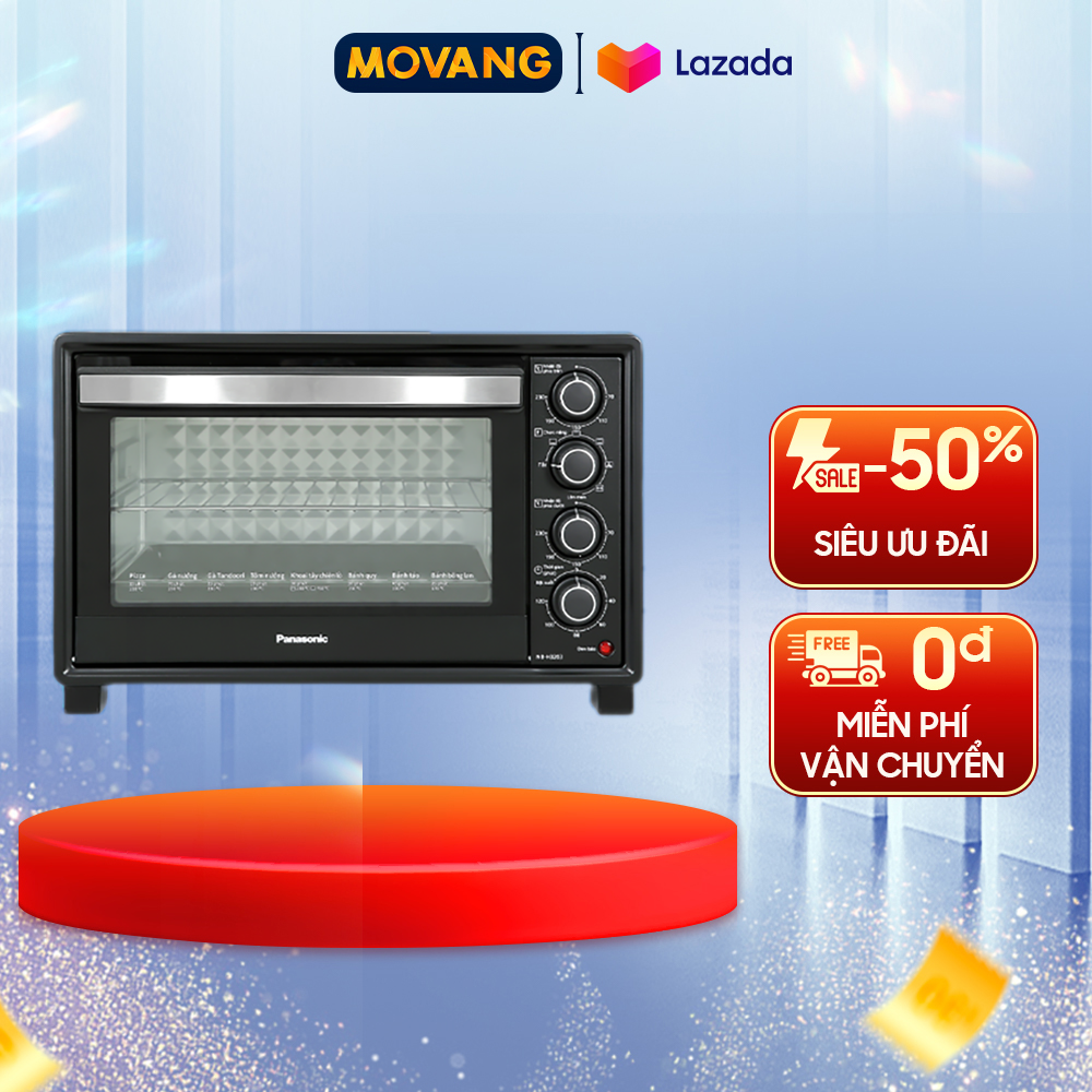 - lò nướng panasonic nb-h3203kra 32 lít - công suất 1500w nhiệt độ tối đa 70-230℃ chức năng hẹn giờ tối đa 120 phút