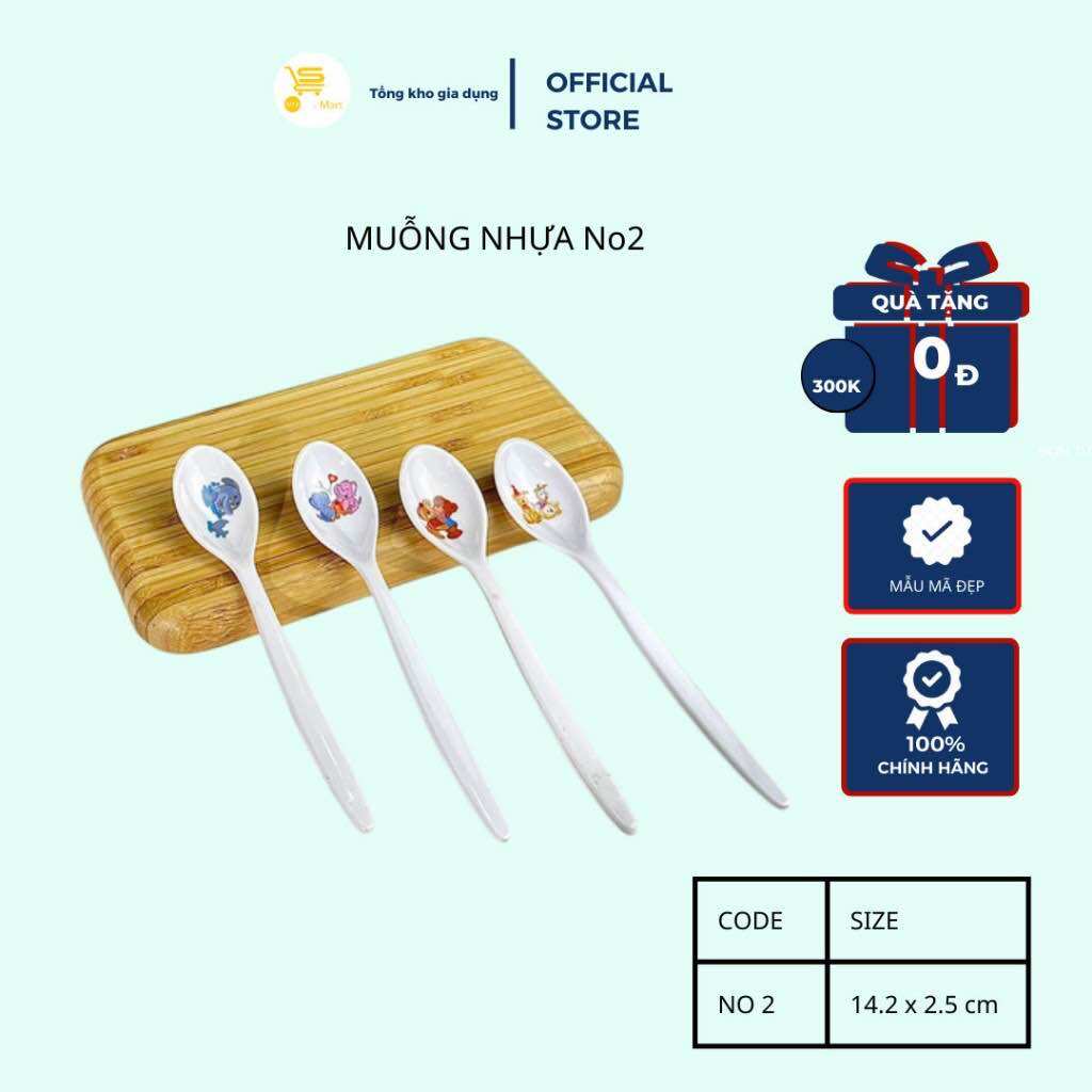 Thìa ăn bột cho bé no2 , muỗng nhựa, thìa ăn cơm, múc gia vị nhựa melamine cao cấp, an toàn mta-mart2