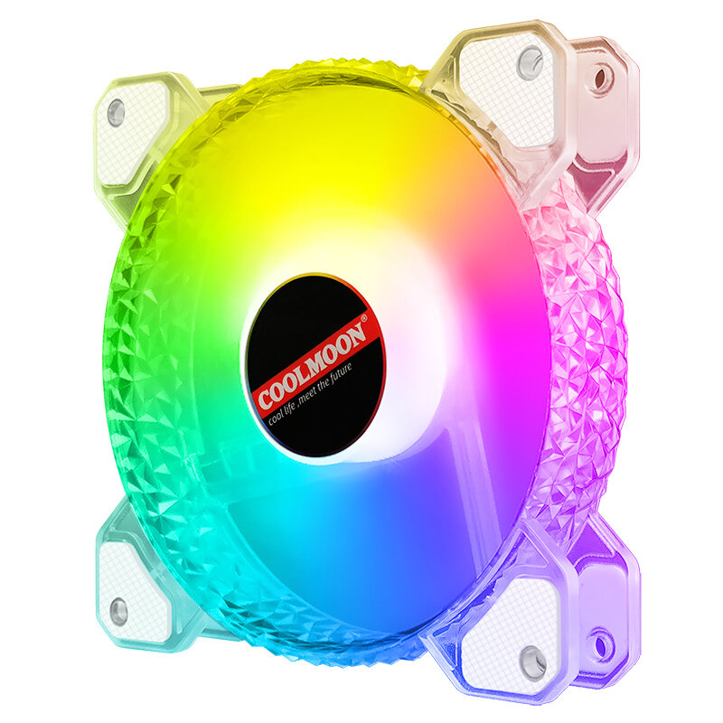Coolmoon | RGB Light Sync Silent Cooling PC Case Fan 12cm Giá 556,000 Đồng*Miễn phí vận chuyển