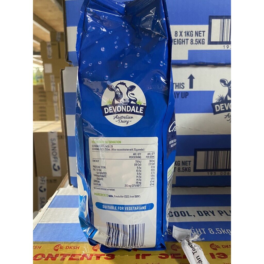 Sữa devon nguyên kem úc 1kg date 10/2023