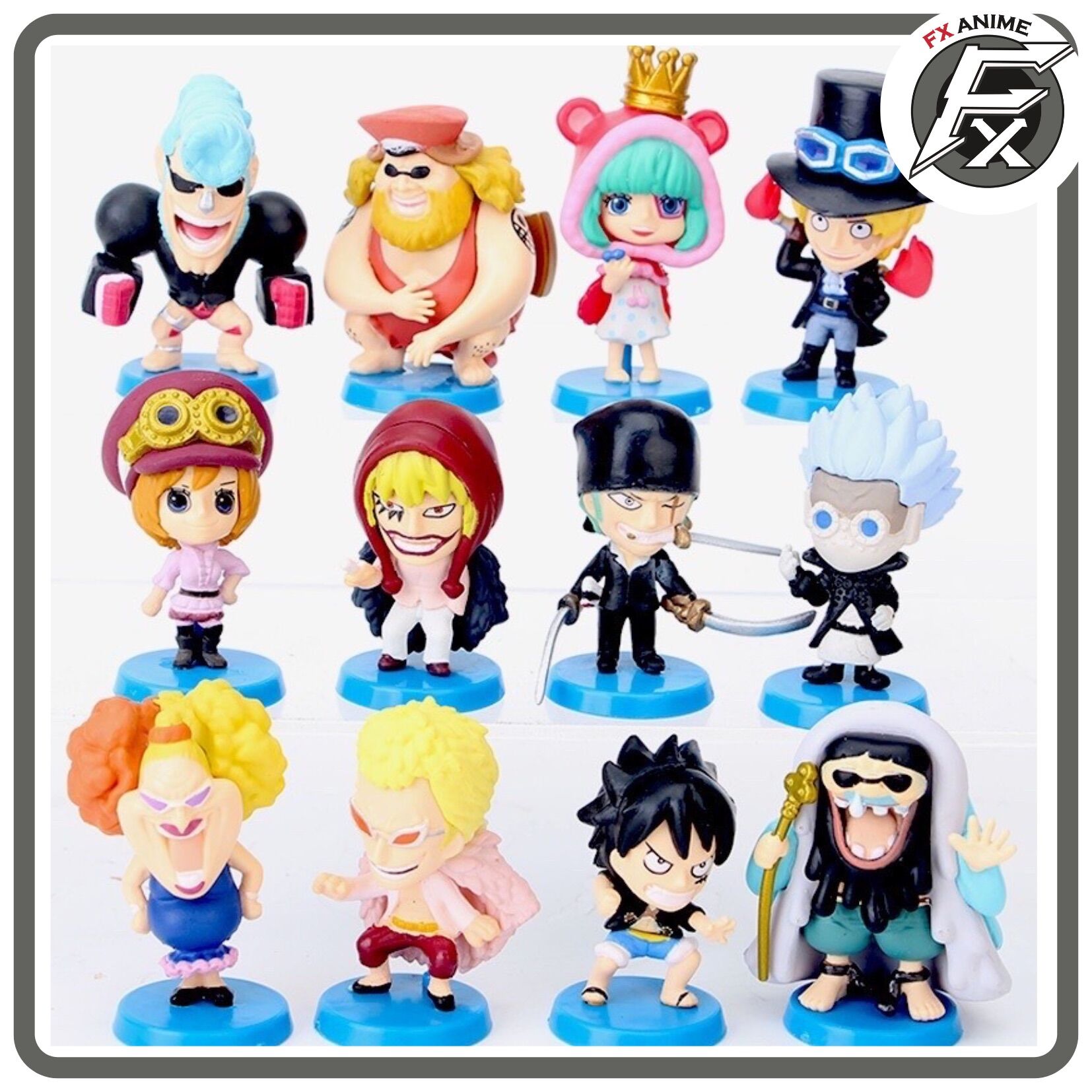 Mô hình One Piece - mô hình One Piece chibi đế xanh Fx Anime