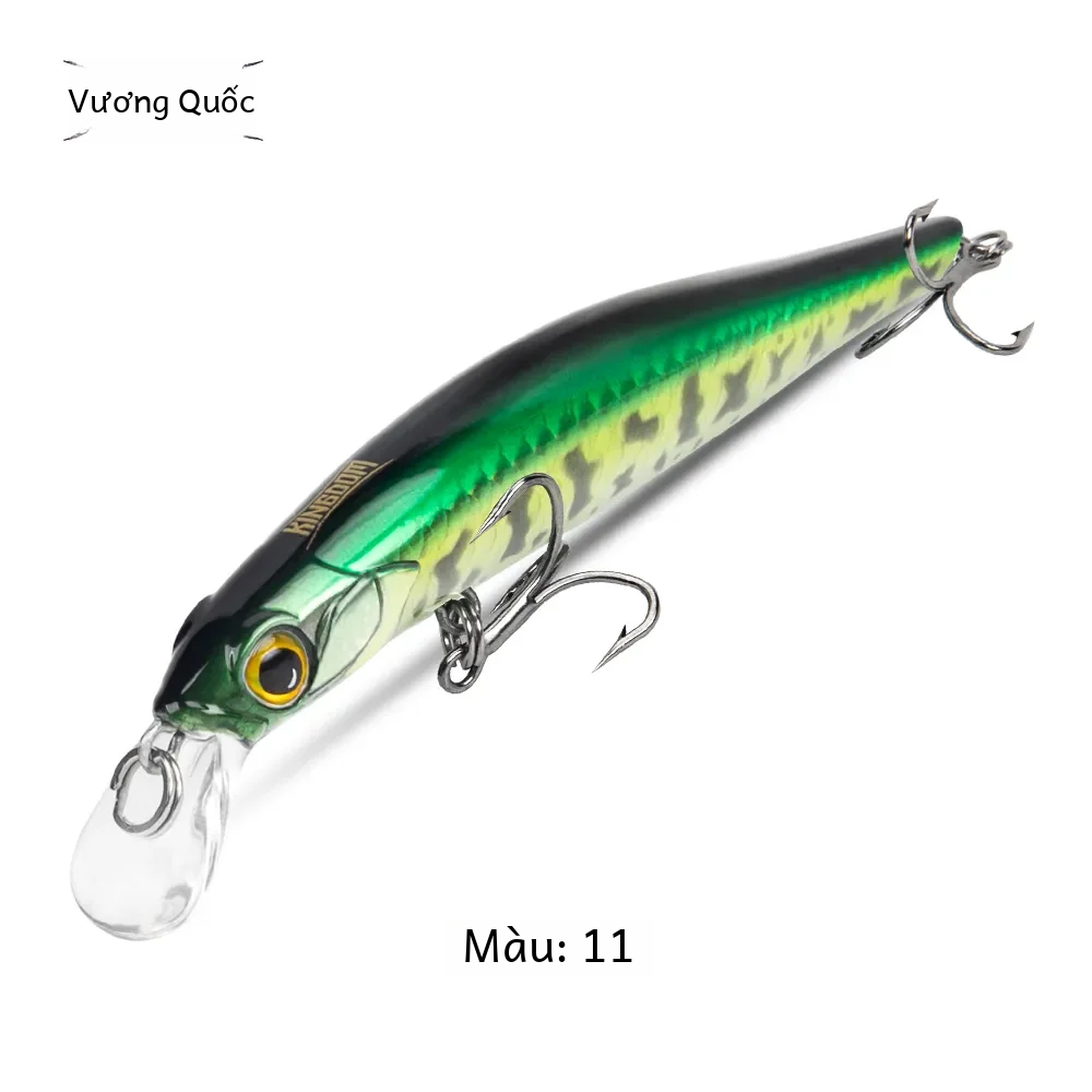 Kingdom chìm Minnow mồi 60 80 90 105mm rung chìm jerkbati swimbait nam châm trasnfer dài đúc cứng câu cá thu hút