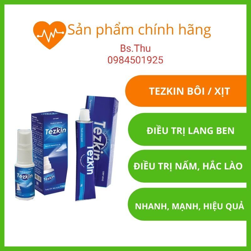 Tezkin kem bôi 10g hoặc xịt chai 15ml