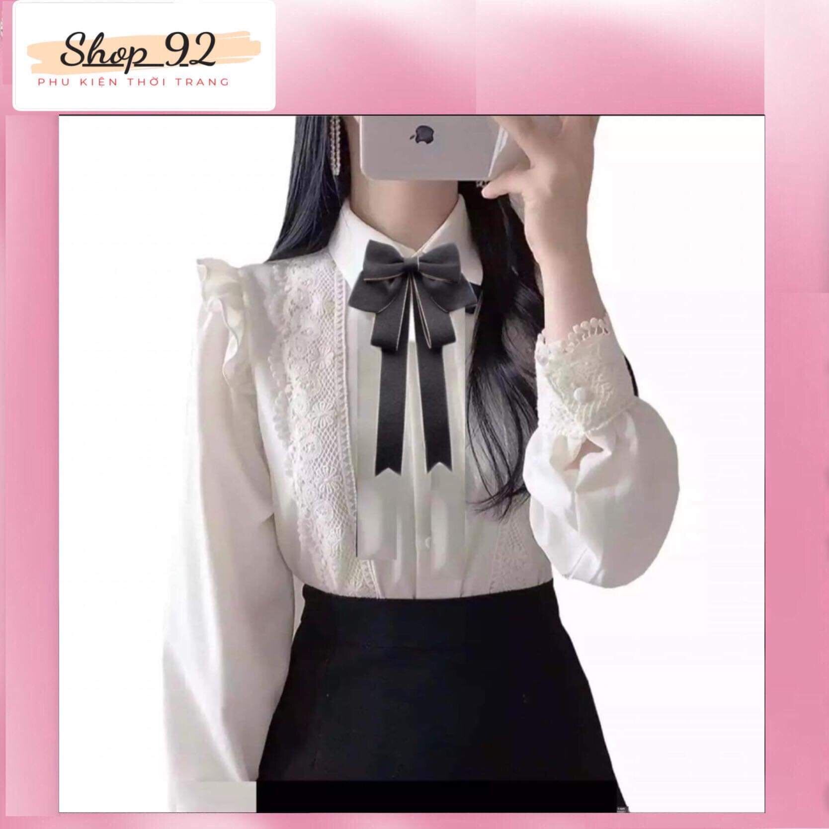 Nơ Cài Áo Lụa Cao Cấp Thời Trang Siêu Xinh