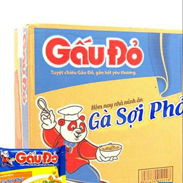 Mì gấu đỏ gà sợi phở 30gói x 63gr