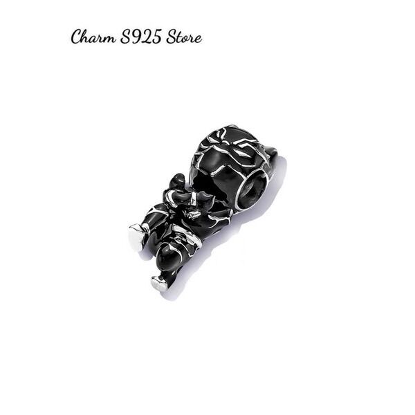 CHARM PAN ALE MARVEL THE EVENGERS BLACK PANTHER BẠC S925