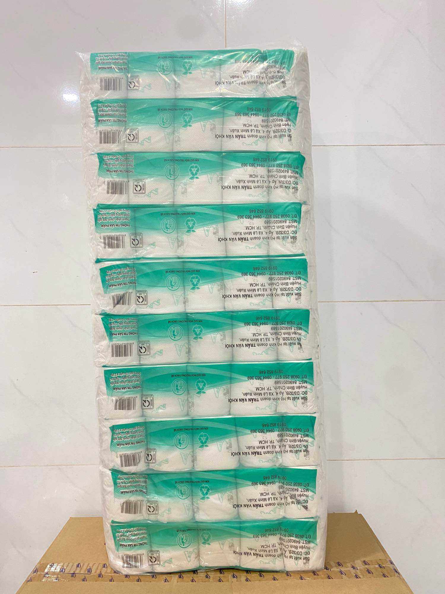 COMBO 10 LỐC 100 CUỘN GIẤY KHÔNG LÕI 300GR GIÁ RẺ